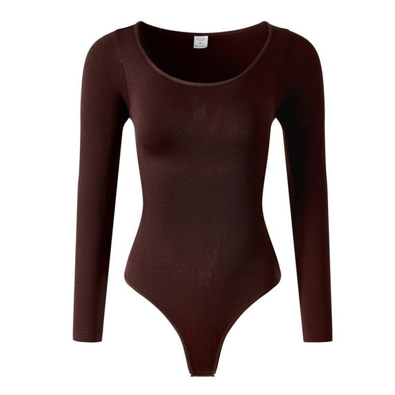 Crewneck Bodysuits for Women Long Sleeve Going Out Tops One Piece Shirt Tees Casual Outfits Leotards 2025