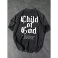 thumbnail image 1 of Crewneck Gothic Child of God Christian Graphic Vintage Grunge Y2k Cotton Men's Women's T-Shirt, 1 of 6