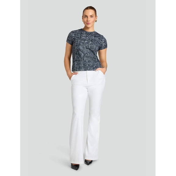 Mrs Momma Bear Short-Sleeve Printed Sequin Athleisure Black, Signature Luxe Tee (Women's)