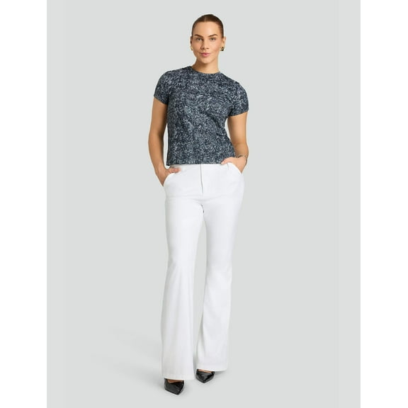 Mrs Momma Bear Short-Sleeve Printed Sequin Athleisure Black, Signature Luxe Tee (Women's)