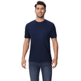 thumbnail image 1 of Crewneck Short Sleeve T-Shirt, Dry Fit Poly Shirt for Men, 100 Polyester Navy Tee, S, 1 of 6