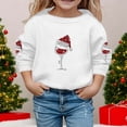 thumbnail image 1 of Crewneck Sweatshirt Boys Girls Christmas Crew Neck Long Sleeve Hoodless Sweatshirt White 5-6 Years, 1 of 4