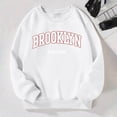 thumbnail image 1 of Crewneck Sweatshirt Childrens Casual Letter Crew Neck Hoodless Sweatshirt Long Sleeve Wear White 5-6 Years, 1 of 8