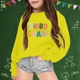 thumbnail image 1 of Crewneck Sweatshirt Childrens Print Pullover Crew Neck Long Sleeve Sweatshirt Hoodless Top Yellow 11-12 Years, 1 of 4