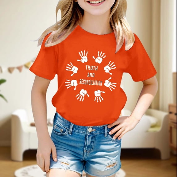 Crewneck Sweatshirt Kids Comfort Pocket Crew Neck Hoodless Sweatshirt Long Sleeve Pullover Orange 4-5 Years