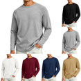 thumbnail image 1 of Crewneck Sweatshirt Men Casual Long Sleeve Pullover Shirts Fall Lightweight Quick Drying Regular Fit Athletic T-Shirts Gray 3XL, 1 of 4