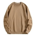 thumbnail image 1 of Crewneck Sweatshirt Men Solid Color Casual Pullover Shirts Round-Neck Long Sleeves Baggy Sweatshirt Comfort, 1 of 8