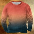 thumbnail image 1 of Crewneck Sweatshirts for Men M-4XL Big and Tall Pullover Plus Size Long Sleeve Tees Trendy Gradient Printed Basic Comfort No Hood Sweatshirt, 1 of 3
