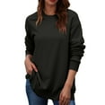 thumbnail image 1 of Crewneck Sweatshirts Women Fleece Pullover Long Sleeve Tops Fall Loose Casual Y2K Hoodie Sweaters Winter Clothes, 1 of 4