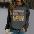 thumbnail image 1 of Crewneck Sweatshirts Women Letter Turkey Gravy Beans And Rolls Printed Cute Thanksgiving Sweaters Casual Style Loose Fit Fall Pullover Long Sleeve Tops 2025 Winter Outfits, 1 of 4