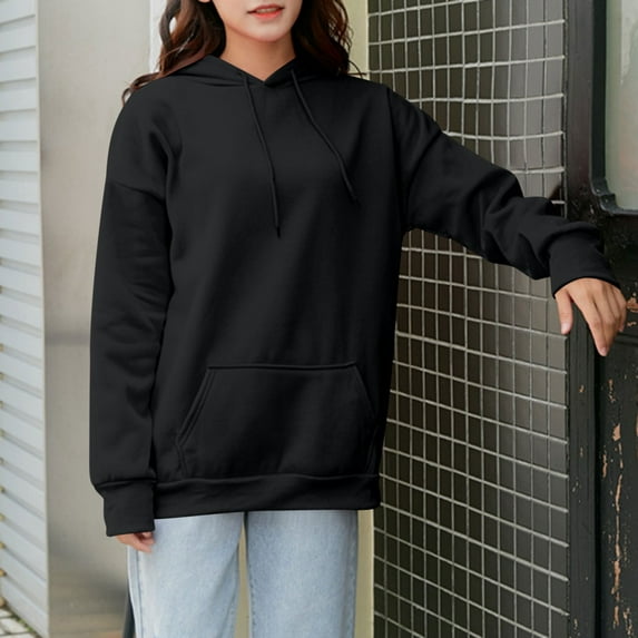 Crewneck Sweatshirts for Women Tunic Tops Long Sleeve Shirts Casual Pullover Crew Neck Loose Sweat Shirts Plus Size Solid Color Sweatshirts 2025 Fall Fashion