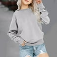 thumbnail image 1 of Crewneck Sweatshirts for Boys Girls Fleece Lined Long Sleeve Shirts Size 4-12 Toddlers Kids Casual Solid Color Pullover Thermal Warm Sweatshirt Tops, 1 of 5