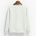 thumbnail image 1 of Crewneck Sweatshirts for Women Plus Size M-4X Pullover Fleece Lined Tops Ladies Casual Long Sleeve Solid Loose Basic Comfort Sweatshirt, 1 of 5