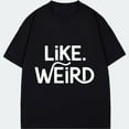 thumbnail image 1 of Crewneck T Shirt Black Like Weed Print Casual Wear For Men And Women Streetwear Fashion Statement Top Summer Outfit, 1 of 4