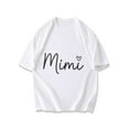 thumbnail image 1 of Crewneck T Shirt Black Mimi Heart Print Casual Wear For Women And Girls, 1 of 4