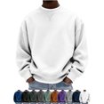 thumbnail image 1 of Crewneck Tops for Men Long Sleeve Layered Look Loose Fit Casual Everyday Pullover, 1 of 6
