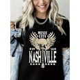thumbnail image 1 of Crewneck Tshirt Country Music Print Short Sleeve Shirt for Women, 1 of 4