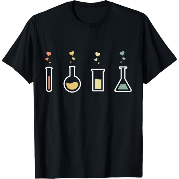 Crewneck Unisex Tee - Chemistry Flasks Funny Science Lover Chemistry Class Chemist T-Shirt