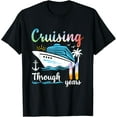 thumbnail image 1 of Crewneck Unisex Tee - Cruising Through 11 Years Anniversary 11th Wedding Cruise T-Shirt, 1 of 4