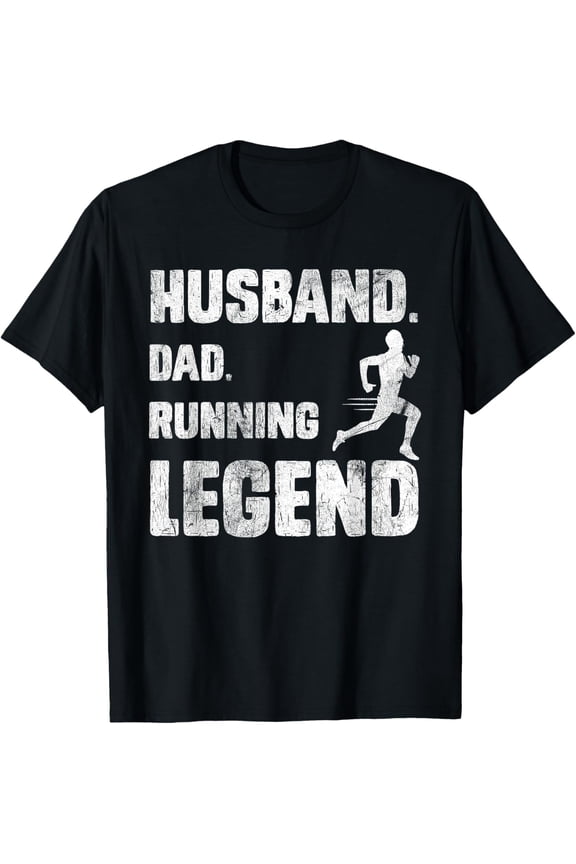 Crewneck Unisex Tee - Daddy HUSBAND DAD RUNNING DAD Funny Marathon T-Shirt
