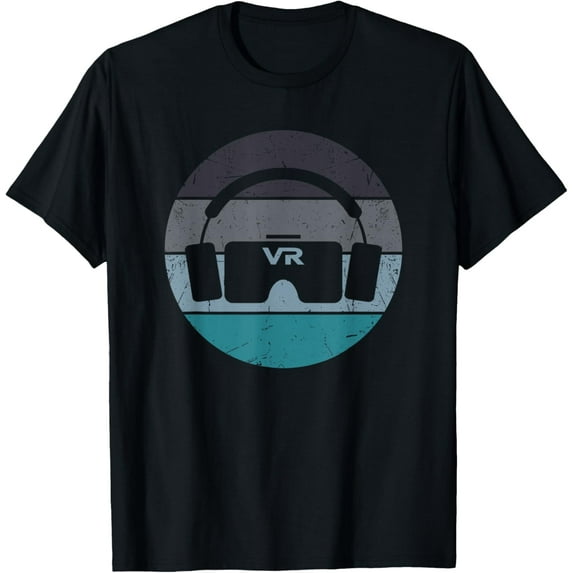 Crewneck Unisex Tee - Funny VR Gamer Vintage Retro Video Games For Boys Men Gaming T-Shirt