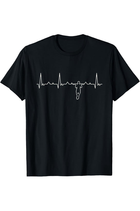 Crewneck Unisex Tee - Funny heartbeat Cross Training Pull Up T-Shirt