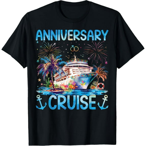 Crewneck Unisex Tee - Husband And Wife It's Our Couple Matching Anniversary Cruise T-Shirt