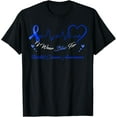thumbnail image 1 of Crewneck Unisex Tee - I Wear Blue For RECTAL CANCER AWARENESS T-Shirt, 1 of 4
