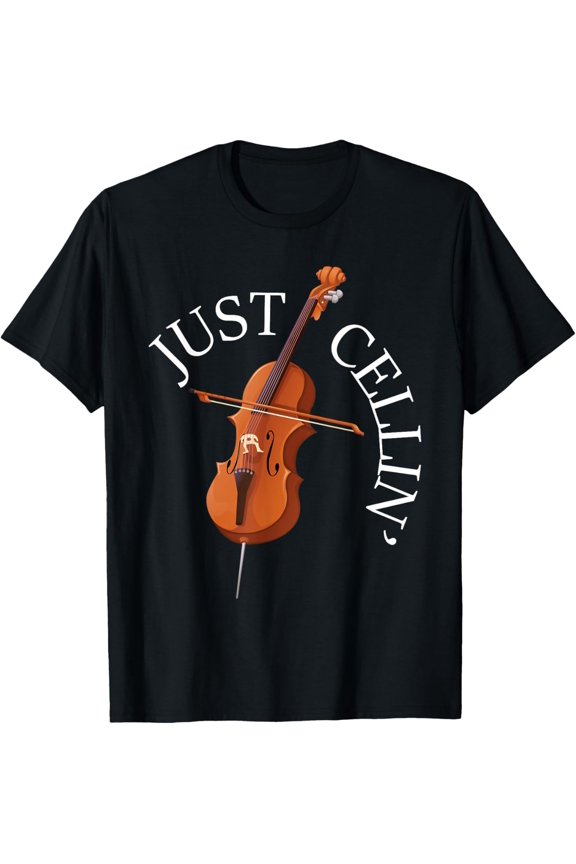 Crewneck Unisex Tee - Just Cellin - Cello Player Cellist Musician Classical Music T-Shirt