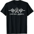 thumbnail image 1 of Crewneck Unisex Tee - Rare Disease Heartbeat Zebra Ribbon Rare Disease Awareness T-Shirt, 1 of 4