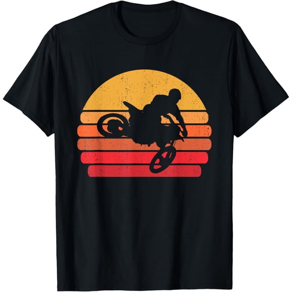 Crewneck Unisex Tee - Retro Dirt Bike Rider - Vintage MX Motocross Supercross T-Shirt