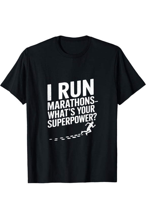 Crewneck Unisex Tee - Runner 26.2 Miles I Run Marathons - What’s Your Superpower? T-Shirt