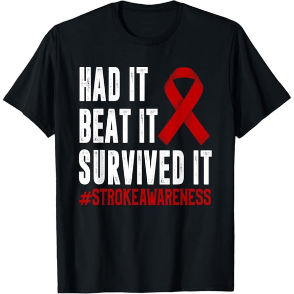 Crewneck Unisex Tee - Stroke Awareness Funny Stroke Survivor T-Shirt