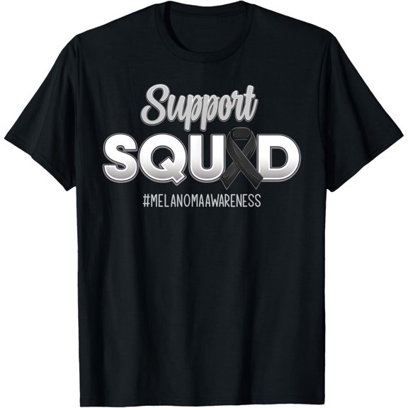 Crewneck Unisex Tee - Support Squad Melanoma Awareness Hope Strong For Men Women T-Shirt