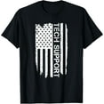 thumbnail image 1 of Crewneck Unisex Tee - Tech Support Shirt, American Flag Shirts For Men, Tech T-Shirt, 1 of 4