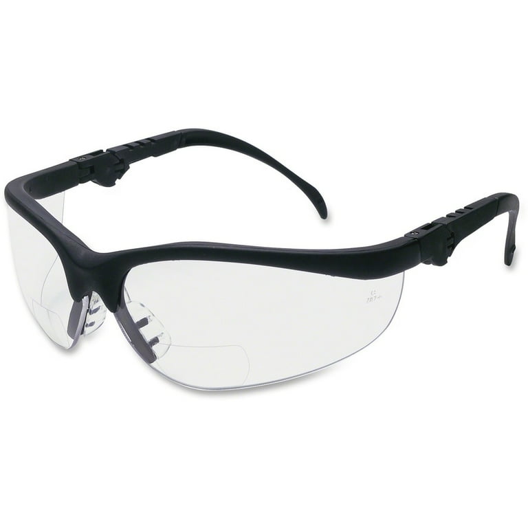Klondike Plus Safety Glasses, Black Frame, Clear Lens Klondike Plus Safety Glasses, Black Frame, Clear Lens