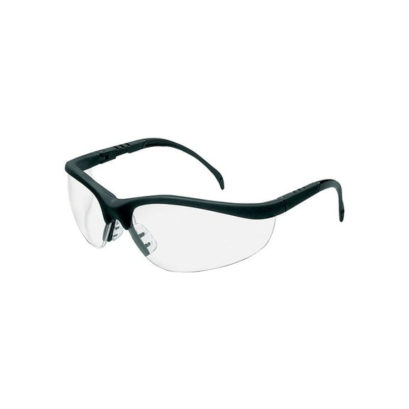 Crews Klondike Safety Glasses Matte Black Frame Clear Lens KD110AF