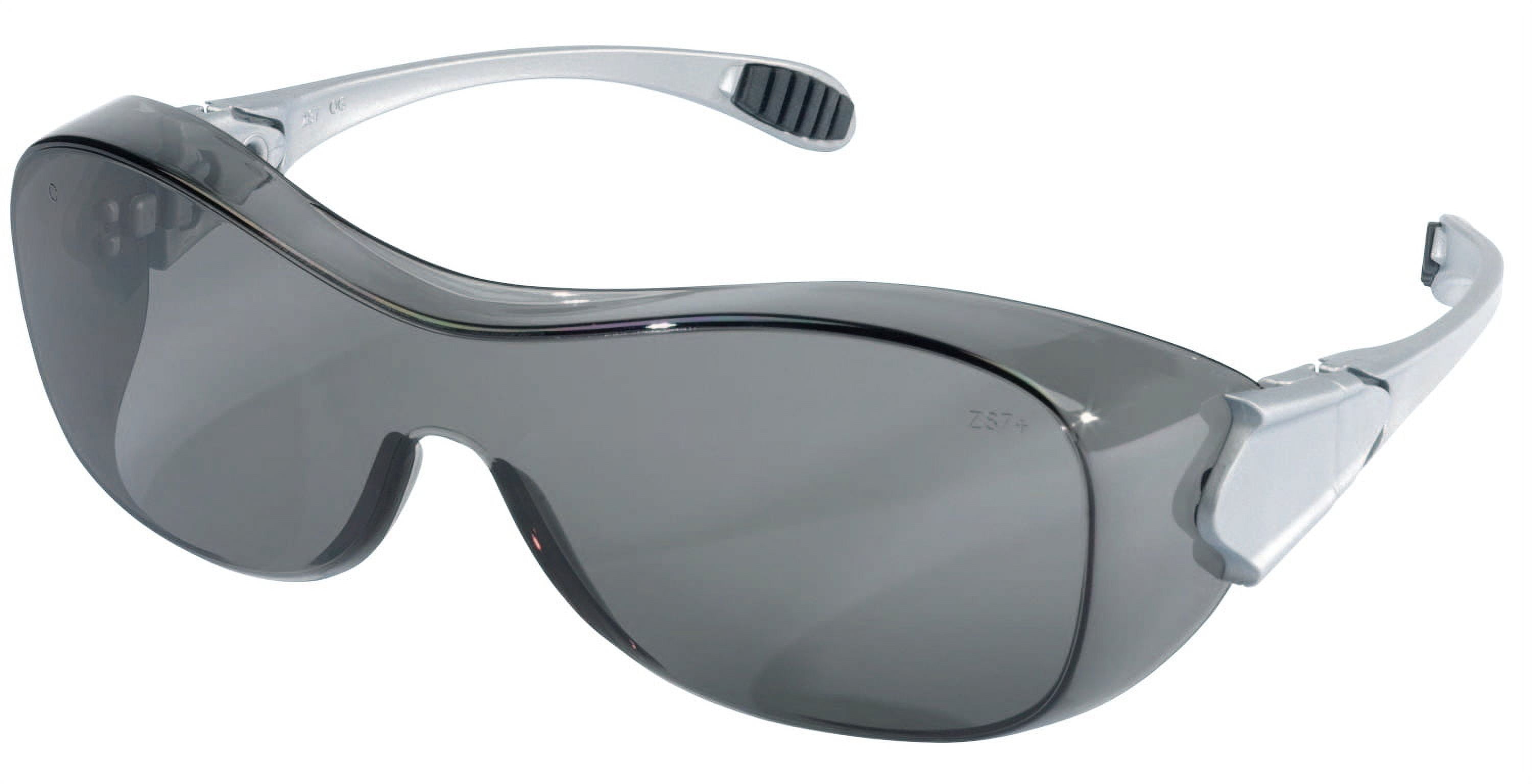 Crews Law OTG Protective Eyewear, Gray Lens, Polycarbonate, Anti