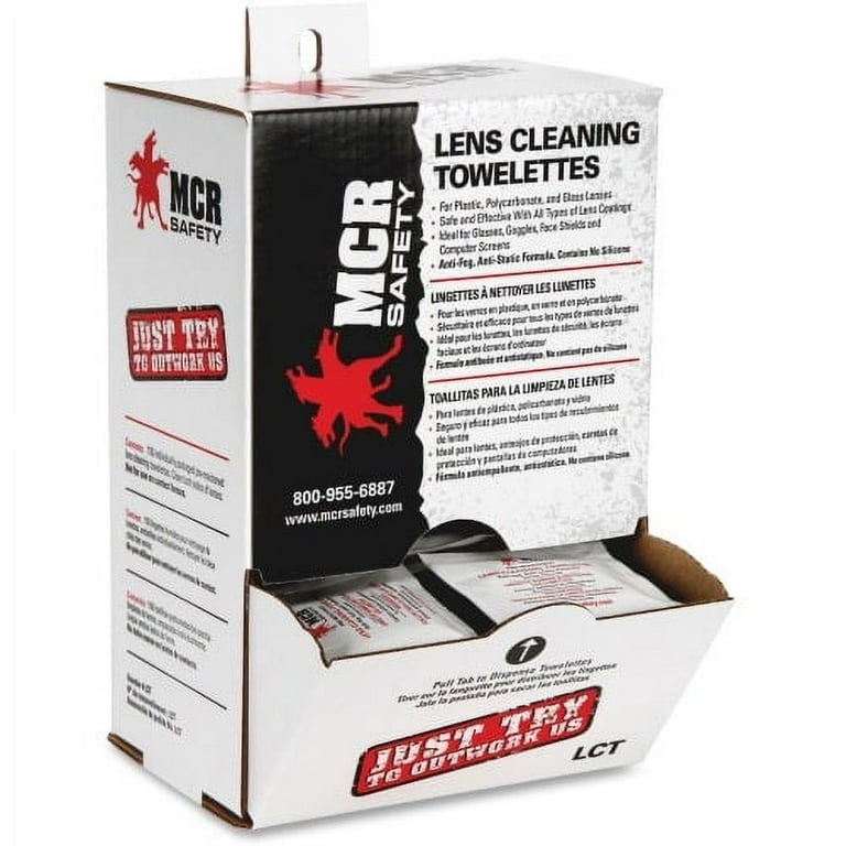 Crews Lens Cleaning Towelettes - For Goggle, Face Shield, Glasses, Lens - Anti-static, Anti-fog, Pre-moistened - 100 / Box Crews Lens Cleaning Towelettes - For Goggle, Face Shield, Glasses, Lens - Anti-static, Anti-fog, Pre-moistened - 100 / Box