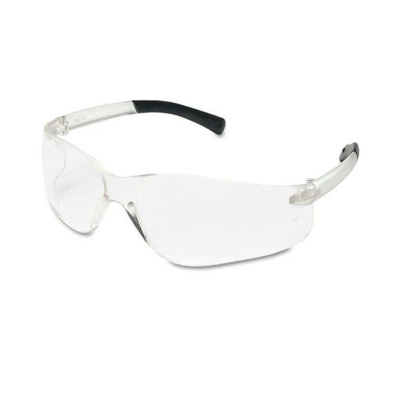 Safety Glasses BK1 BK110 Series, Clear Lens, Duramass Scratch-Resistant, Clear Frame, 1 Each
