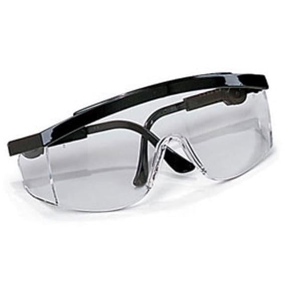 Crews Tomahawk Wraparound Glasses - Clear Lens - Black Frame