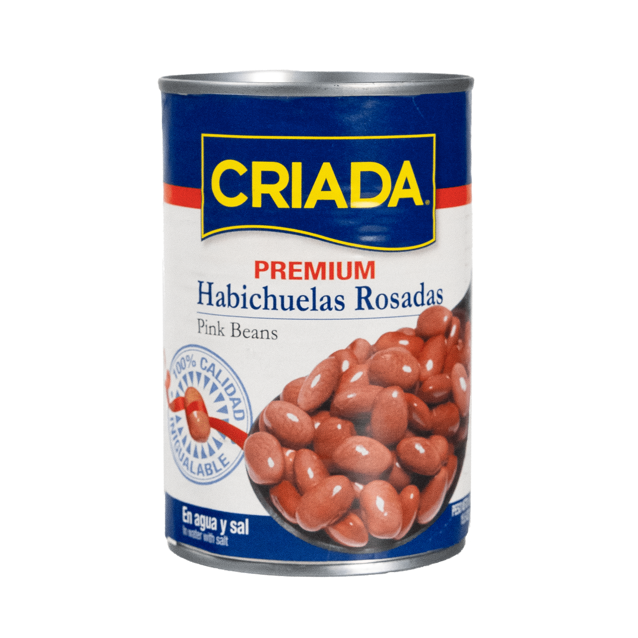 Criada Premium Canned Pink Beans, Water with Salt, 15.5oz, Gluten Free, Shelf Stable, Aluminum Can
