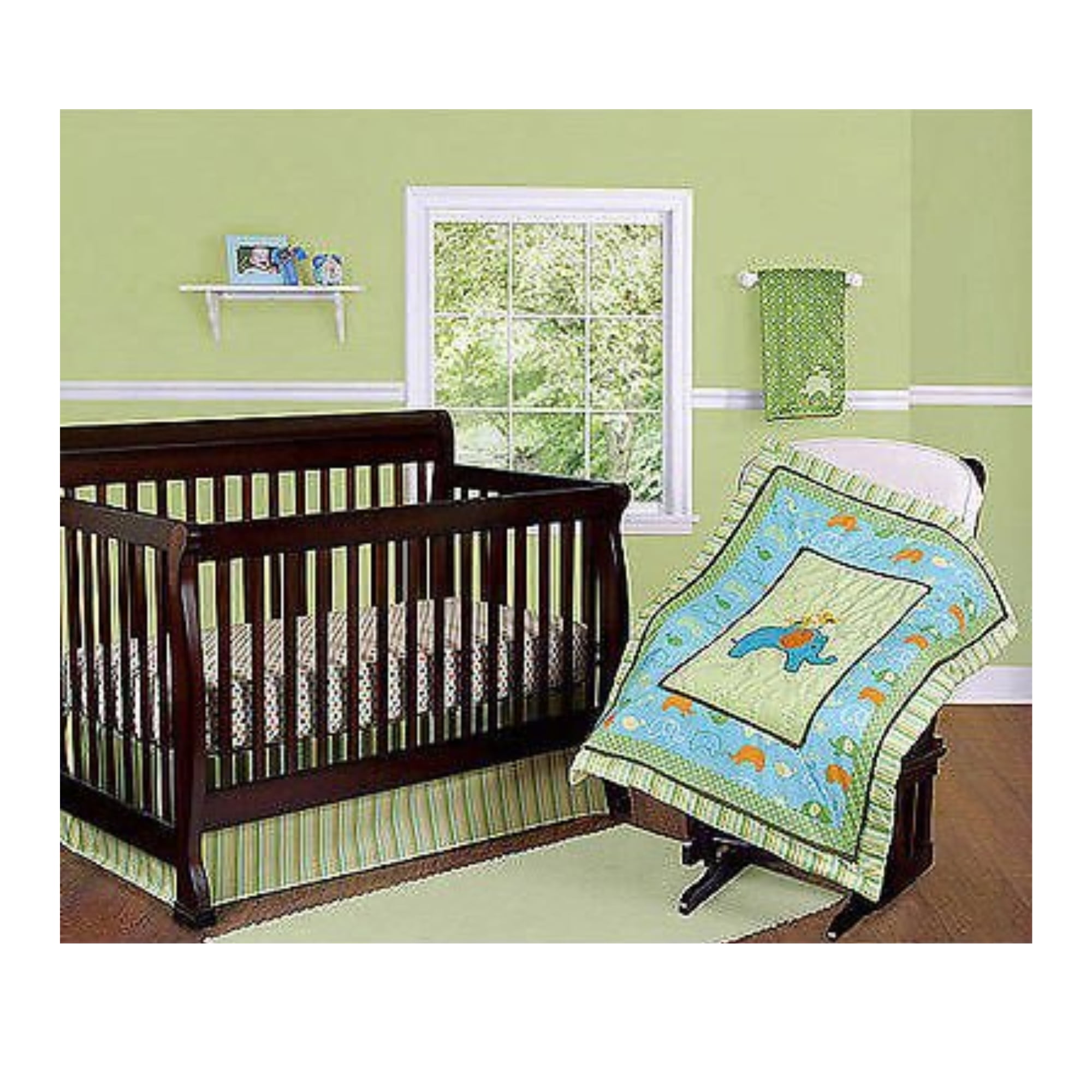 Crib Bedding Set Includes Comforter, Crib Sheet, & Dust Ruffle for Boys