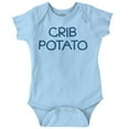 thumbnail image 1 of Crib Couch Potato Lazy Cute Funny Romper Boys or Girls Infant Baby Brisco Brands 12M, 1 of 6