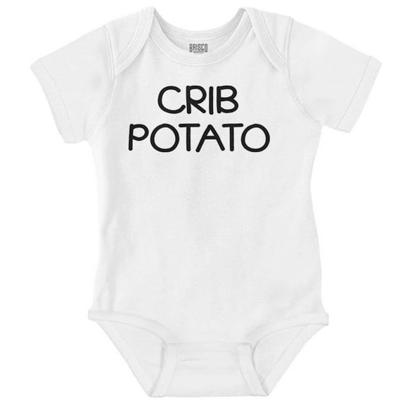 Crib Couch Potato Lazy Cute Funny Romper Boys or Girls Infant Baby Brisco Brands NB
