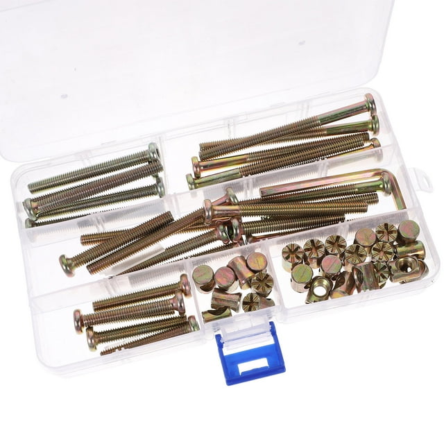 Crib Hardware Replacement Kit,51Pcs Baby Bed Crib Screws Bolts And