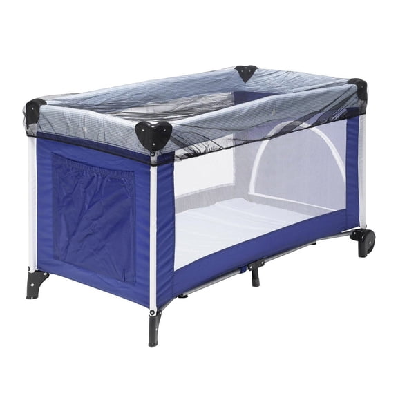 Crib Mosquito Net Breathable Mesh Cover Elastic Bed Net For Home Outdoor Garden(Black-110Cm)