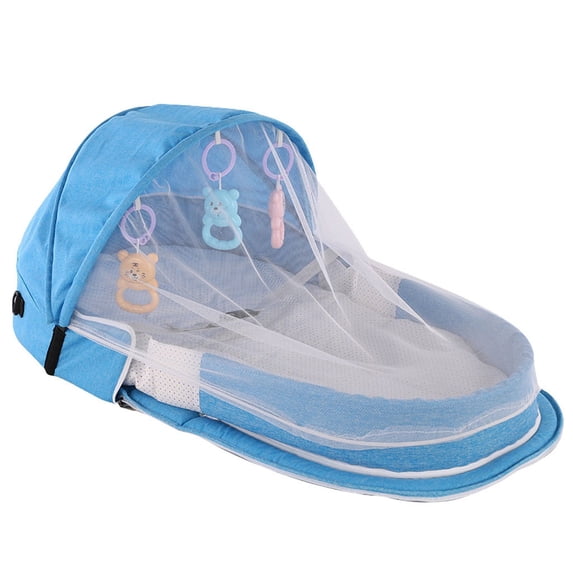 Crib Net to Keep Baby in, Mosquito Net for Bed, Dream Nest Baby Bed, 35X20 in, Blue, Foldable Portable, Outdoor Trips, 1 Pc, Hanging toys for Babies, Hanging Baby toys