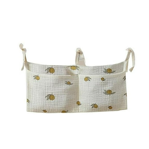 Crib Organizer, Czzoypi Hanging Storage Bag with Large Pockets, Easy Install Bedside Crib Organizer for Diapers Bottles Toys