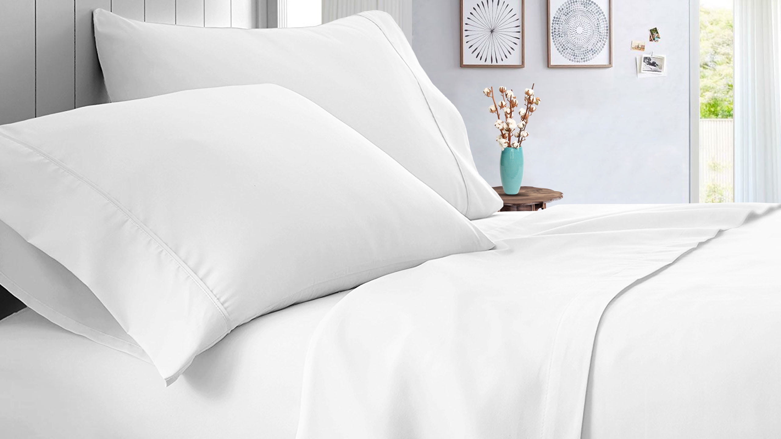 Crib RV Bunk & Truck Sleeper Fitted Sheet 1000 TC Bed Sheets for Campers, RV's & Travel Trailers, Cot beds Egyptian cotton sheets 14” Inch Deep Pocket White solid